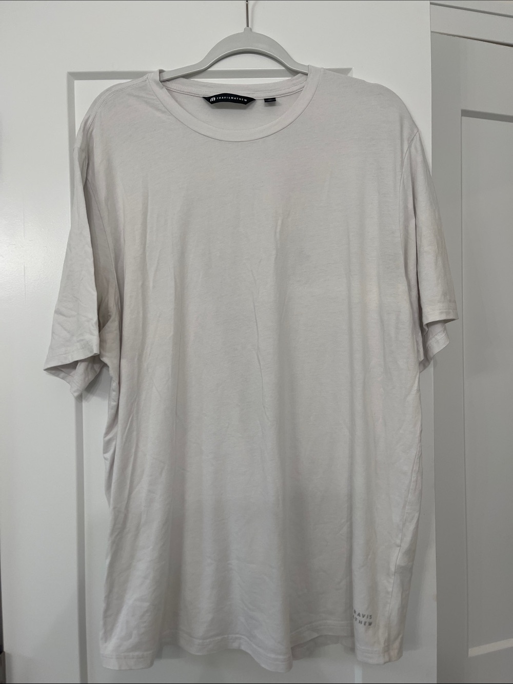 Travis Mathew Men's Crewneck T-Shirt in Off-White